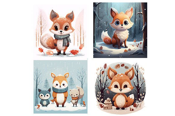 Download Winter Woodland Animal Bundle - Woodland animal bundle Collection