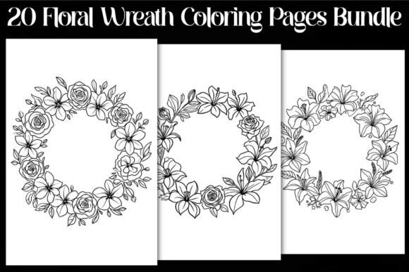 Download Floral Wreath Coloring Pages Bundle - Premium Resources