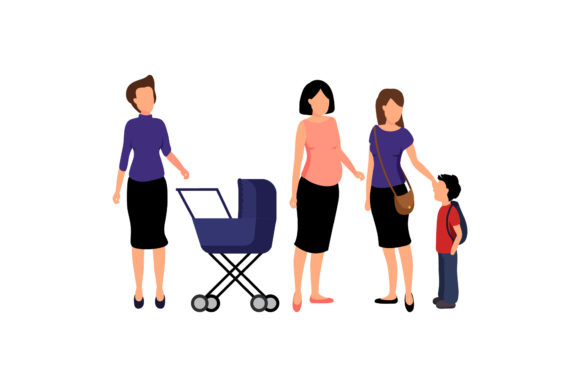 Download Family Mom &amp; Kids Illustration - Kids illustration Collection