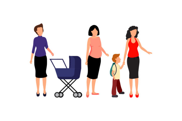 Download Family Mom &amp; Kids Illustration - Kids illustration Collection