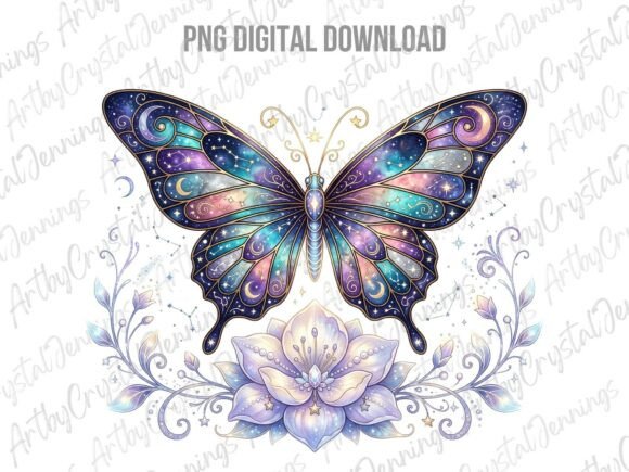 Download Celestial Galaxy Butterfly Clipart PNG - Butterfly Collection