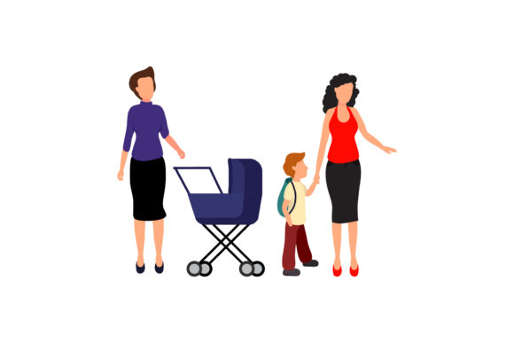 Download Family Mom &amp; Kids Illustration - Kids illustration Collection